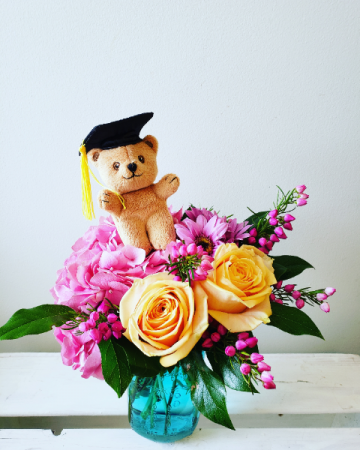 Graduation floral arrangement