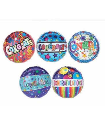 congratulations mylar balloon in Wellston, OK | Chelle's Petals
