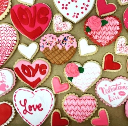 Valentine Sugar Cookies Fresh from the Bakery