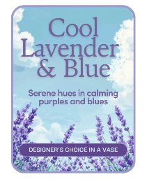 Cool Lavender & Blue – Designer's Choice Flower Arrangement
