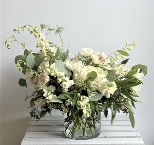 Cool White Fresh Vase Arrangement