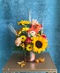 COPPER CYLINDER FLOWER ARRANGEMENT