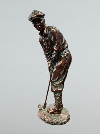 Copper Golfer Statue 