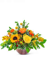 Copper Revival Centerpiece Flower Arrangement