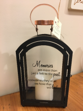 Copper top LED lantern Optional Flowers