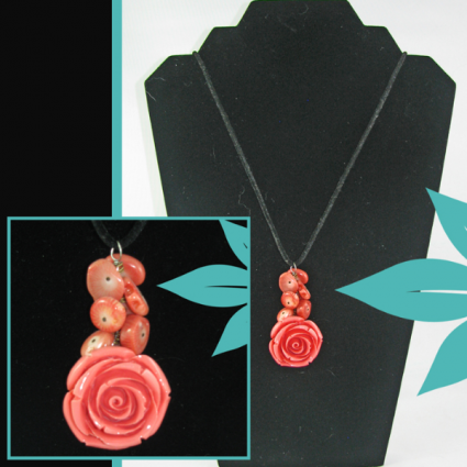Coral Antique Rose Jewelry