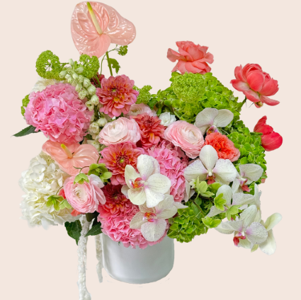 Coral Couture Vase Arrangement