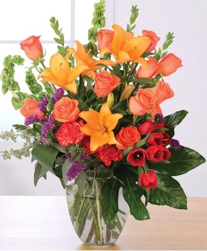 Coral Extravagance Flower Arrangement