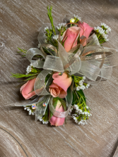 Coral Charm Corsage