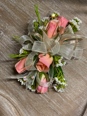 Coral Charm Corsage
