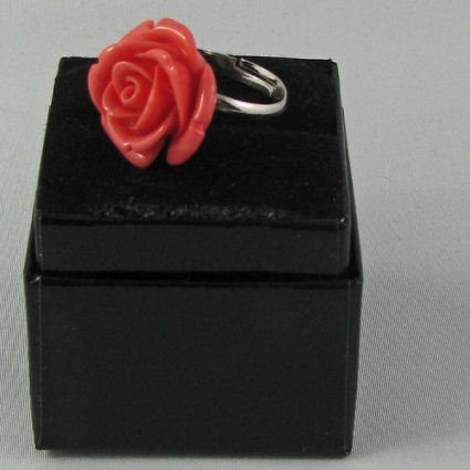 Coral Rose Ring Jewelry