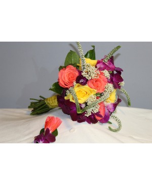 Coral Splendor Prom Flowers