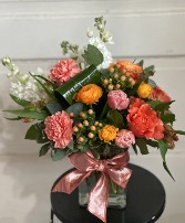 Coral Sunrise Fresh Arrangement