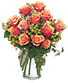 Coral Sunset Bouquet of Roses