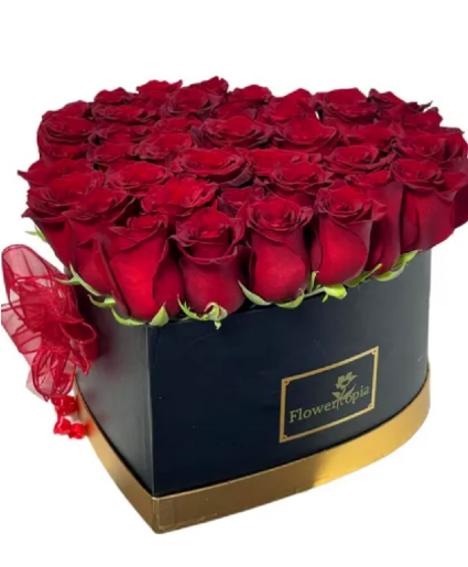 Corazon Premium Caja de Flores con Forma de Corazon