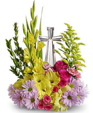 Cordova's Crystal Cross Bouquet Crystal Cross Flowers in Pensacola, FL | Cordova Flowers and Gifts