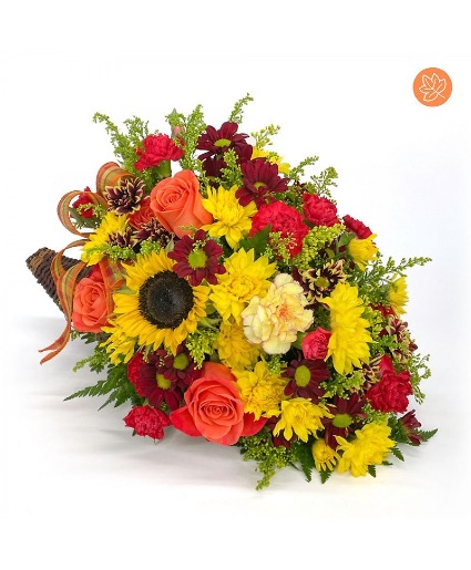 Cornucopia For Fall Flower Arrangement