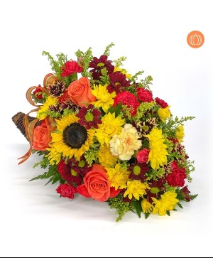 Cornucopia For Fall Fresh Arrangement