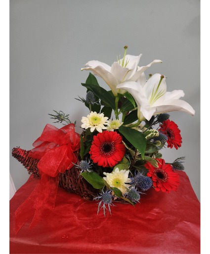 Cornucopia of love Mixed flower arrangement 