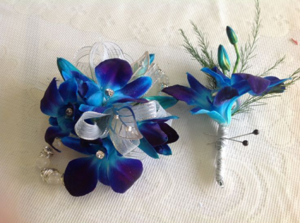 Corsage and Boutineer set Can also be done in White Or Pink