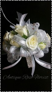 corsage silver blingy-  bling wrislet 