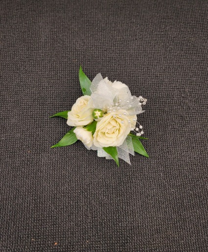 Corsage wristlet White Rose/carnation Corsage wristlet