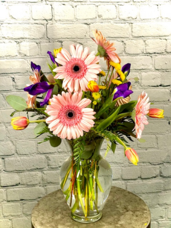 Cotton Candy Vase Arrangement