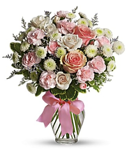 cottony candy bouquet vased