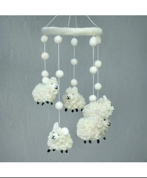 Counting Sheep Felt Mobile