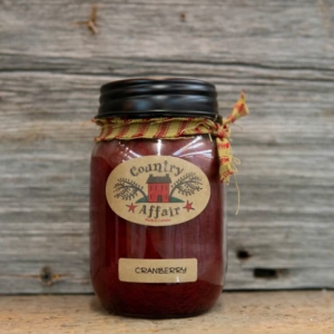 Country Affair 16oz Jar Candle  Raspberry Vanilla (Berry Red)