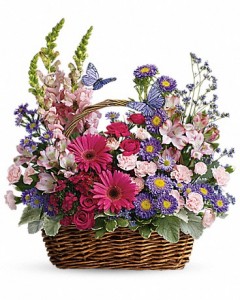 Country Backet Blooms Bouquet