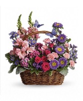 Country basket blooms  