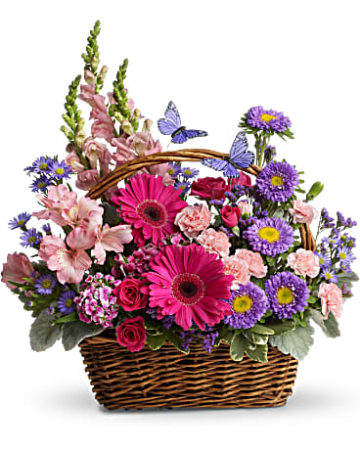 Country Basket Blooms Fresh Arrangement