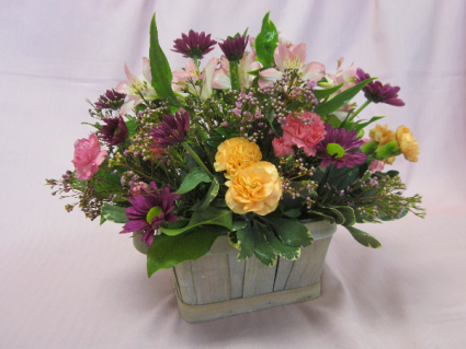 Country Basket Bouquet, $55.00 Local Delivery Only
