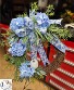 Country Blue  Grapevine Wreath