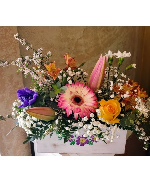 Country Charmer Arrangement in Wooden Box
