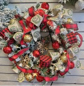 Country Christmas Artificial lit  Wreath
