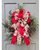 Country Christmas artificial wreath