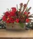 COUNTRY CHRISTMAS BOX LIFESTYLE ARRANGEMENT  Shown at $80.00