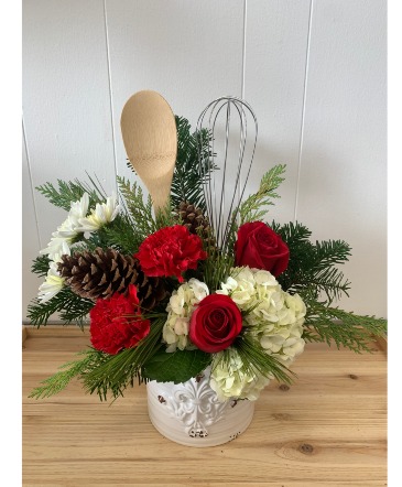 Country Christmas Croc Fresh Arrangement  in Greenfield, IN | SHADELAND FLOWER SHOP