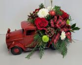 Country Christmas Fresh Flower Arrangement