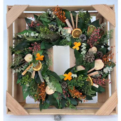 Country Citrus Wreath Dried Wreath