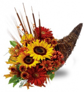 Country cornucopia TFWEB65 Fresh Floral Arrangement (Local delivery only)