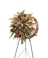 Country Floral wagon wheel Silk Design