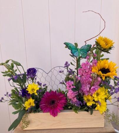 Country Garden Box Arrangement  