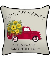 Country Market Throw Pillow 