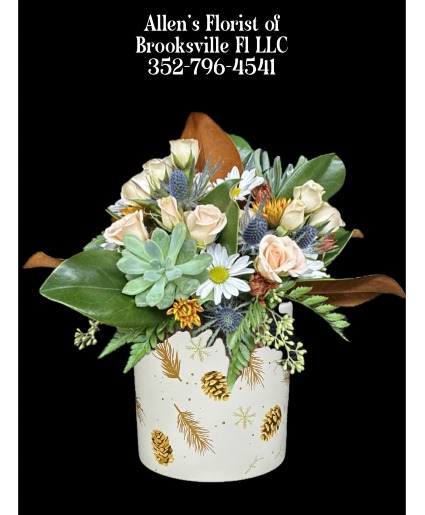 Country Pinecone Delight  Fresh cut flowers 