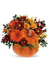 Country Pumpkin Ceramic Bouquet