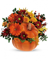 Country Pumpkin Fall Arrangement