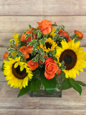 Country Side cube vase in Roanoke, VA | Flowers By Eddie Country Side cube vase in Roanoke, VA | Flowers By Eddie